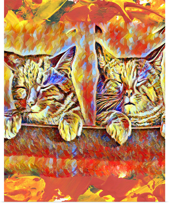 "Pair Of Tabby Cats"