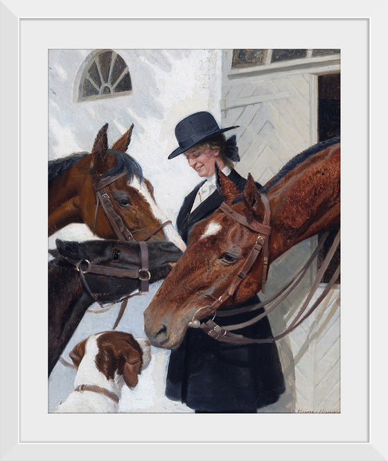 "Besuch bei den Pferden (Visit to the horses)",  Adolf Heinrich Claus Hansen