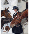 "Besuch bei den Pferden (Visit to the horses)",  Adolf Heinrich Claus Hansen