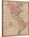 Wallis's New Dissected Map of America is a rare and fascinating antique map that showcases the rich history and diverse geography of the Americas. The map was published in 1812 by John Wallis, a British cartographer and publisher. 
