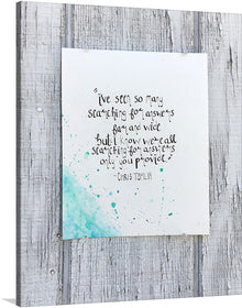  Dive into the mesmerizing world of 'We Are One' - a stunning watercolor print that will transport you to a place of peace and tranquility.  Inspired by the song lyrics from Chris Tomlin, this print features vibrant teal hues dancing on a rustic wood background, creating a sense of both energy and serenity. 