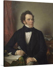 Franz Schubert by Wilhelm August Rieder is a stunning and evocative portrait of the Austrian composer. Painted in 1861, the portrait captures Schubert's gentle and introspective nature.