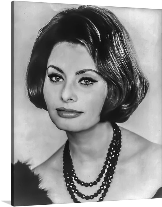 This stunning print of Sophia Loren captures the beauty, grace, and elegance of one of the most iconic actresses of all time. Loren is known for her stunning looks, undeniable talent, and captivating personality. In addition to her acting career, Loren has also been a vocal advocate for women's rights and social justice. 