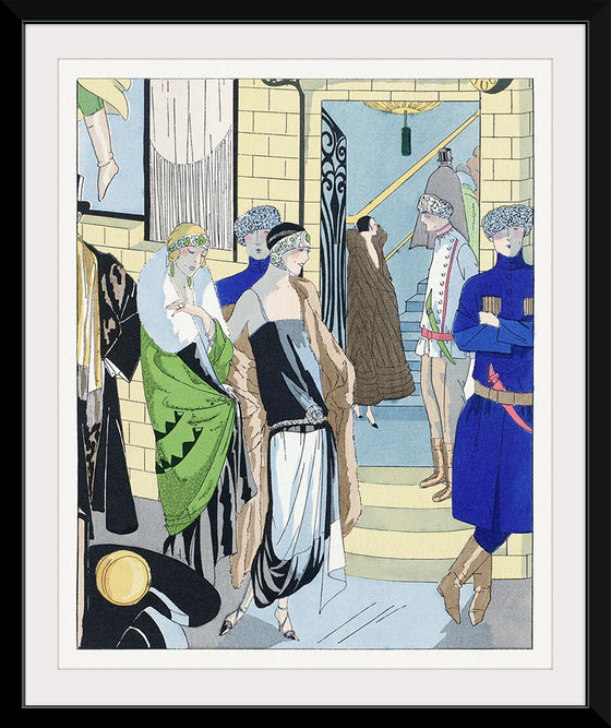 "Some Women in Creations, Standing in Front of a Theater", Paul Poiret and Philippe et Gaston