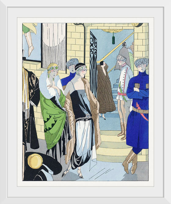"Some Women in Creations, Standing in Front of a Theater", Paul Poiret and Philippe et Gaston