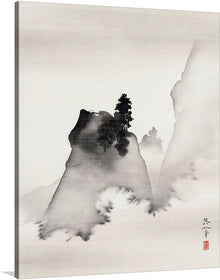  Mountains (right from the triptych Three Evening Scenes) by Suzuki Kiitsu is a stunning and atmospheric painting that captures the beauty of the Japanese countryside at dusk. The painting depicts a range of mountains silhouetted against the fading sky. The mountains are rendered in shades of blue and gray, and their jagged peaks create a sense of drama and excitement.