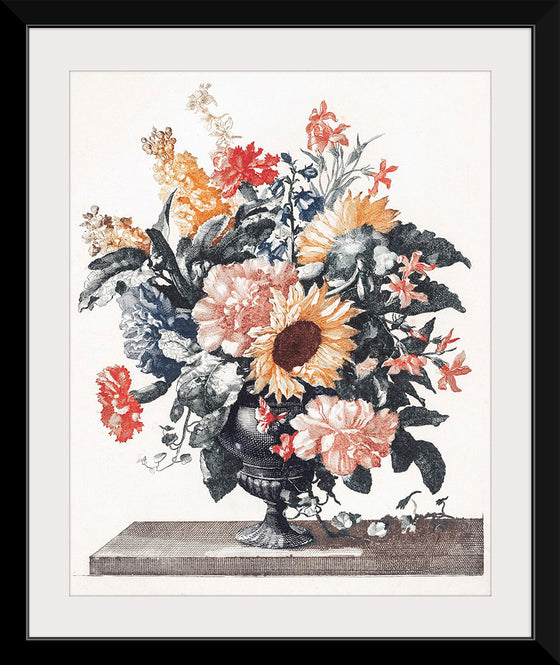 "Stone Vase With Sunflowers and Carnations", Johan Teyler