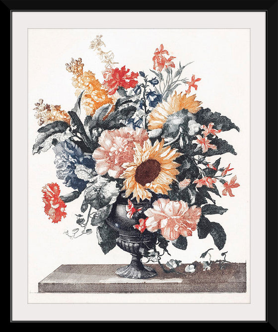 "Stone Vase With Sunflowers and Carnations", Johan Teyler