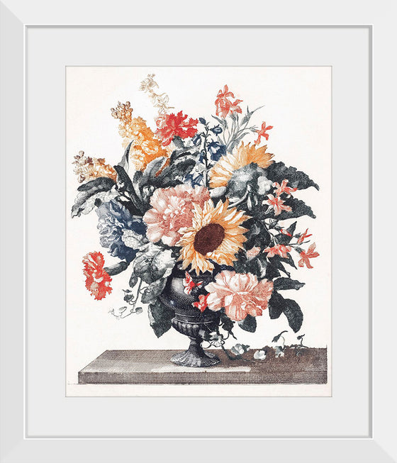 "Stone Vase With Sunflowers and Carnations", Johan Teyler