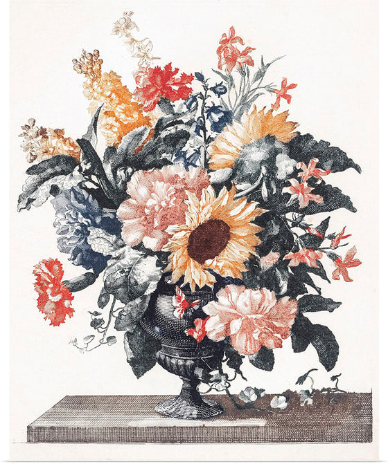 "Stone Vase With Sunflowers and Carnations", Johan Teyler