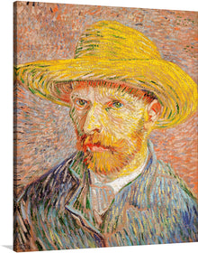  Vincent van Gogh's Self-Portrait with a Straw Hat is a vibrant and expressive portrait of the artist at a time of great change and experimentation. Painted in 1887 while van Gogh was living in Paris, the portrait reveals his growing interest in Impressionism and Neo-Impressionism.