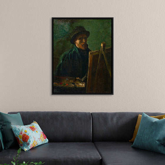 "Self-Portrait with Dark Felt Hat at the Easel", Vincent van Gogh