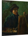 Self-Portrait with Dark Felt Hat at the Easel by Vincent van Gogh is a vibrant and expressive portrait of the artist at work. Painted in 1886 while he was living in Paris, the portrait captures van Gogh's passion for painting and his dedication to his craft.