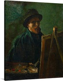  Self-Portrait with Dark Felt Hat at the Easel by Vincent van Gogh is a vibrant and expressive portrait of the artist at work. Painted in 1886 while he was living in Paris, the portrait captures van Gogh's passion for painting and his dedication to his craft.