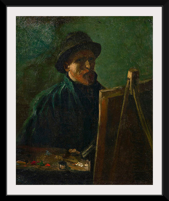 "Self-Portrait with Dark Felt Hat at the Easel", Vincent van Gogh