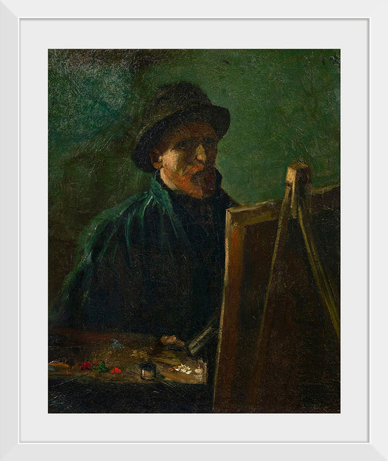 "Self-Portrait with Dark Felt Hat at the Easel", Vincent van Gogh