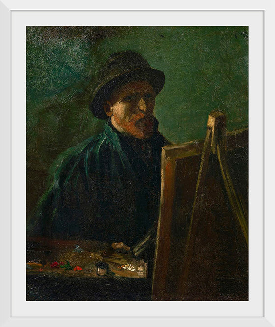 "Self-Portrait with Dark Felt Hat at the Easel", Vincent van Gogh