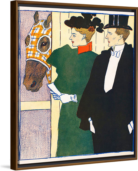 "Woman Holding a Horse Racing Ticket", Edward Penfield