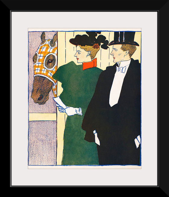 "Woman Holding a Horse Racing Ticket", Edward Penfield
