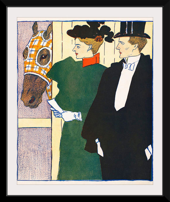 "Woman Holding a Horse Racing Ticket", Edward Penfield