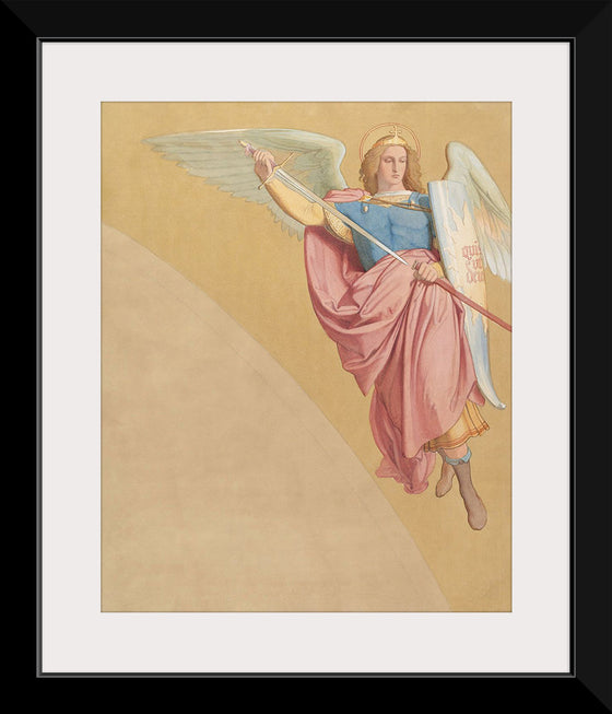 "Decoration of an Arch: Archangel with a Sword", Eduard Jakob von Steinle