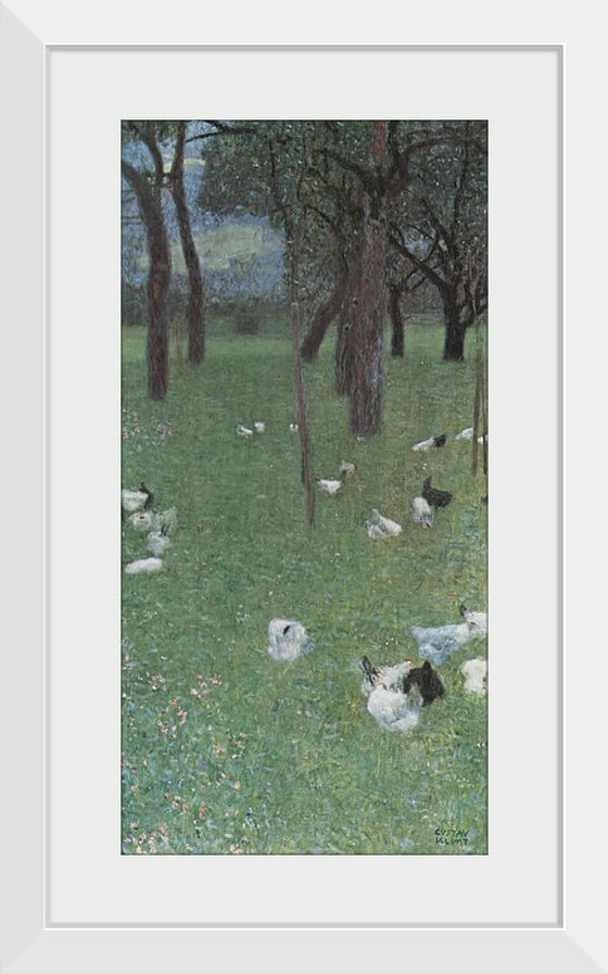 "Garten mit Hühnern in St. Agatha(1899)", Gustav Klimt