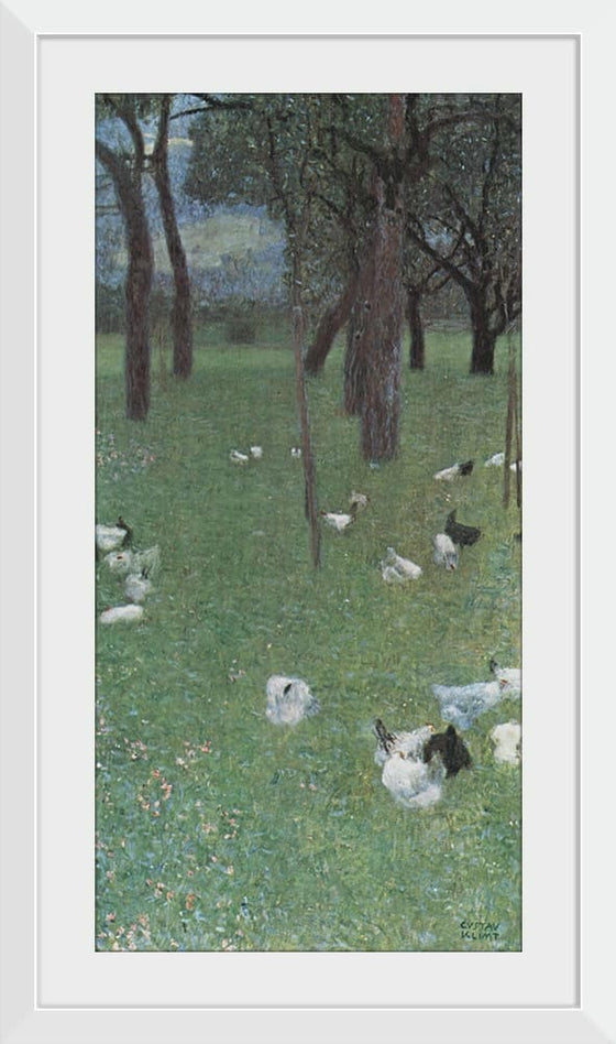 "Garten mit Hühnern in St. Agatha(1899)", Gustav Klimt