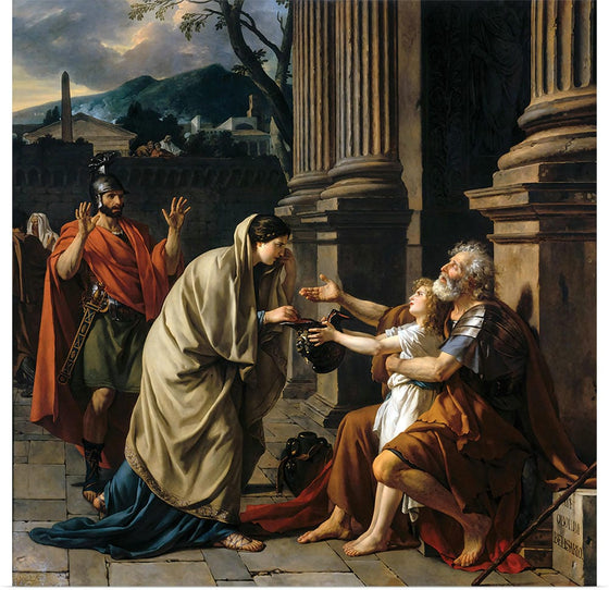 "Belisarius Begging for Alms", Jacques-Louis David