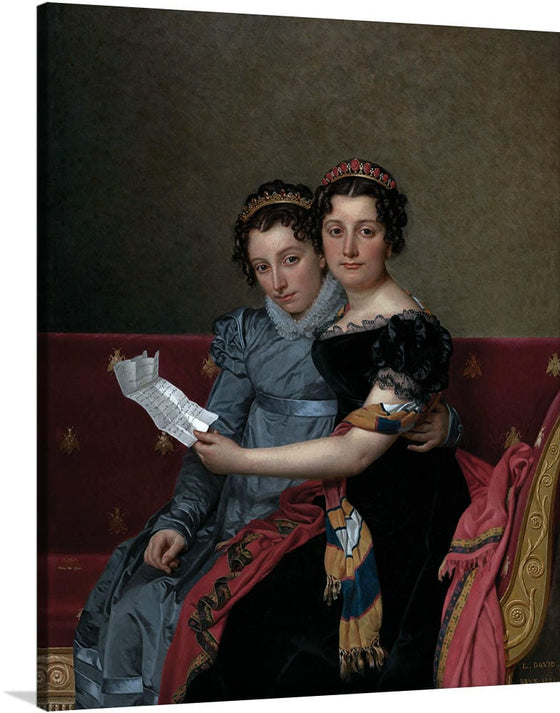 "The Sisters Zénaïde and Charlotte Bonaparte(1821)", Jacques-Louis David