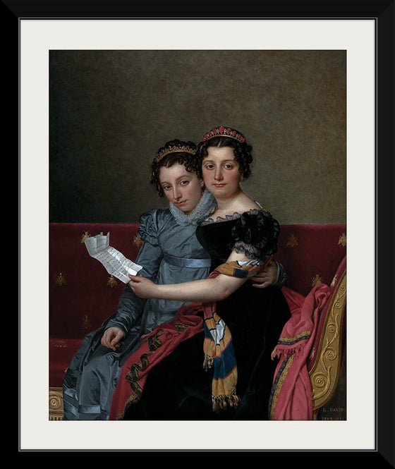 "The Sisters Zénaïde and Charlotte Bonaparte(1821)", Jacques-Louis David