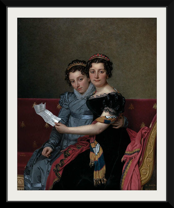 "The Sisters Zénaïde and Charlotte Bonaparte(1821)", Jacques-Louis David