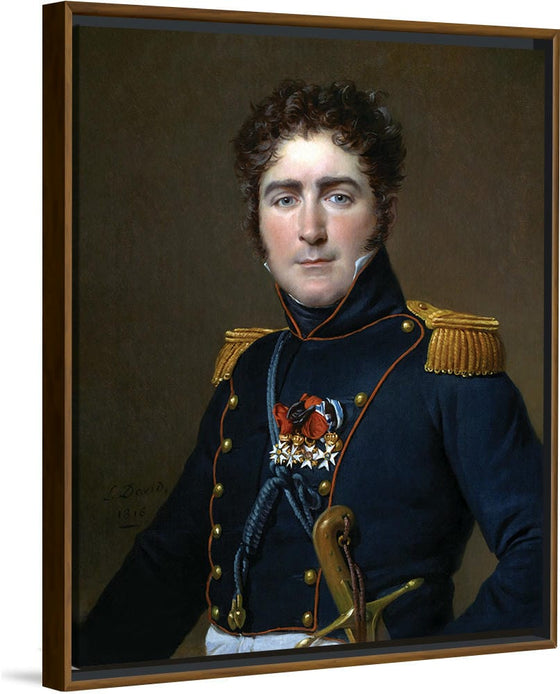 "Portrait painted while in exile(1825)", Jacques-Louis David