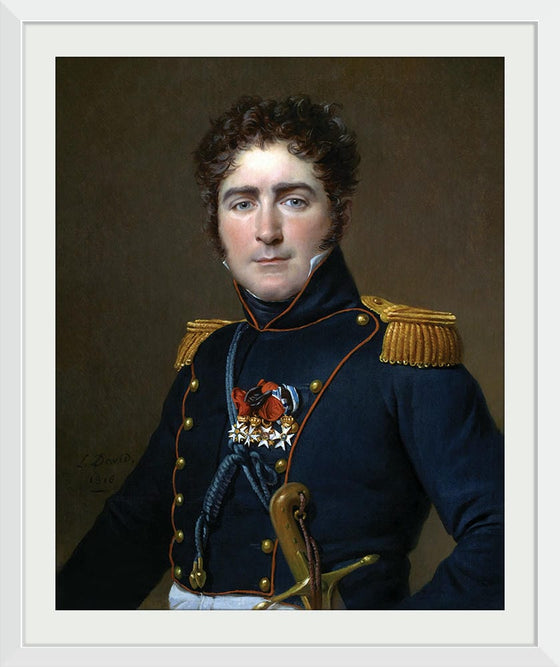 "Portrait painted while in exile(1825)", Jacques-Louis David