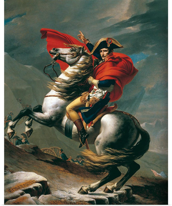 "Napoleon at the Great St. Bernard(1801-1803)", Jacques-Louis David