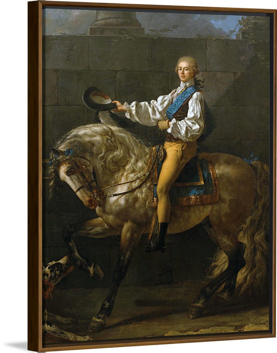 "Equestrian portrait of Stanisław Kostka Potocki(1781)", Jacques-Louis David