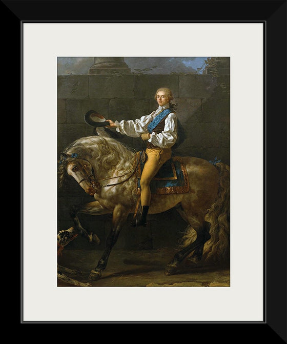 "Equestrian portrait of Stanisław Kostka Potocki(1781)", Jacques-Louis David