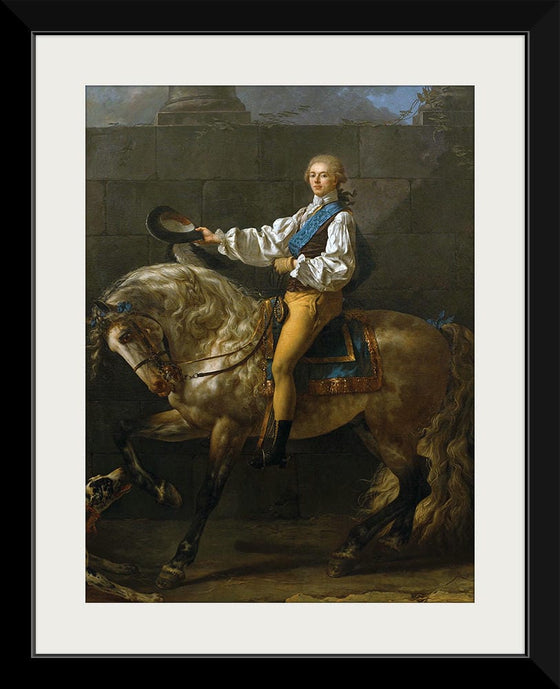 "Equestrian portrait of Stanisław Kostka Potocki(1781)", Jacques-Louis David