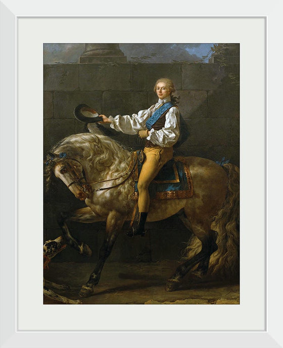 "Equestrian portrait of Stanisław Kostka Potocki(1781)", Jacques-Louis David