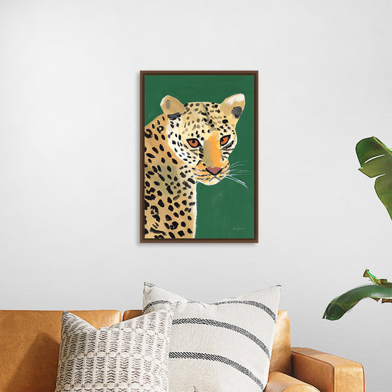 "Colorful Cheetah on Emerald Crop", Pamela Munger