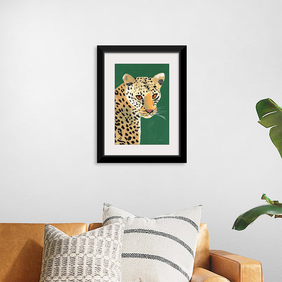 "Colorful Cheetah on Emerald Crop", Pamela Munger