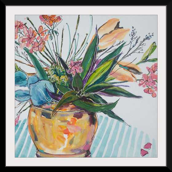 "Brass bowl and Pink Geraniums", Christine Read