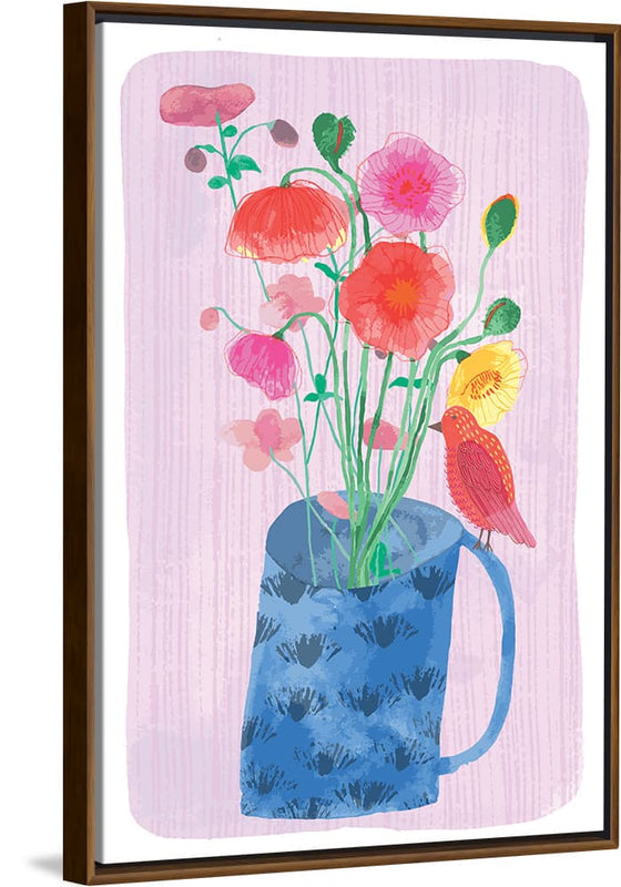 "Bright Poppies in Vase", Fiona Solley