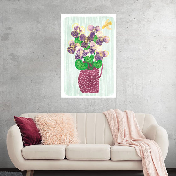 "Violets in Vase", Fiona Solley