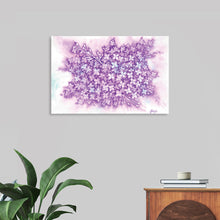  "Purple Drops" by Girija Kulkarni is a vibrant and delicate watercolor painting that captures the essence of blooming lilacs. The artist's skillful use of color creates a stunning array of purples, from deep violet to soft lavender. The intricate details of each flower are beautifully rendered, inviting the viewer to lose themselves in the beauty of nature. This print is a perfect addition to any home or office, adding a touch of spring and tranquility to any space.