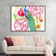  “Peacock in Spring” by Girija Kulkarni: Immerse yourself in the vibrant and refreshing aura of this exquisite print. Every brushstroke captures the majestic beauty of a peacock amidst a blossoming garden, where every feather and petal is rendered with meticulous detail. The artwork, brimming with rich hues of emerald green, royal blue, and passionate pink, promises to be a centerpiece that not only adds a touch of nature’s elegance but also an explosion of color to any space.