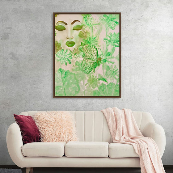 “Green for Days” by Anthony Van Lam is a mesmerizing artwork that encapsulates the essence of nature’s tranquility and beauty. The harmonious blend of lush green hues and intricate leaf patterns creates a serene atmosphere, inviting viewers into a world where nature and artistry converge. 