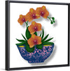 "Blue Pot Orange Orchid", Ann Hutchinson