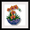 "Blue Pot Orange Orchid", Ann Hutchinson