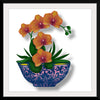 "Blue Pot Orange Orchid", Ann Hutchinson