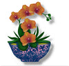 "Blue Pot Orange Orchid", Ann Hutchinson